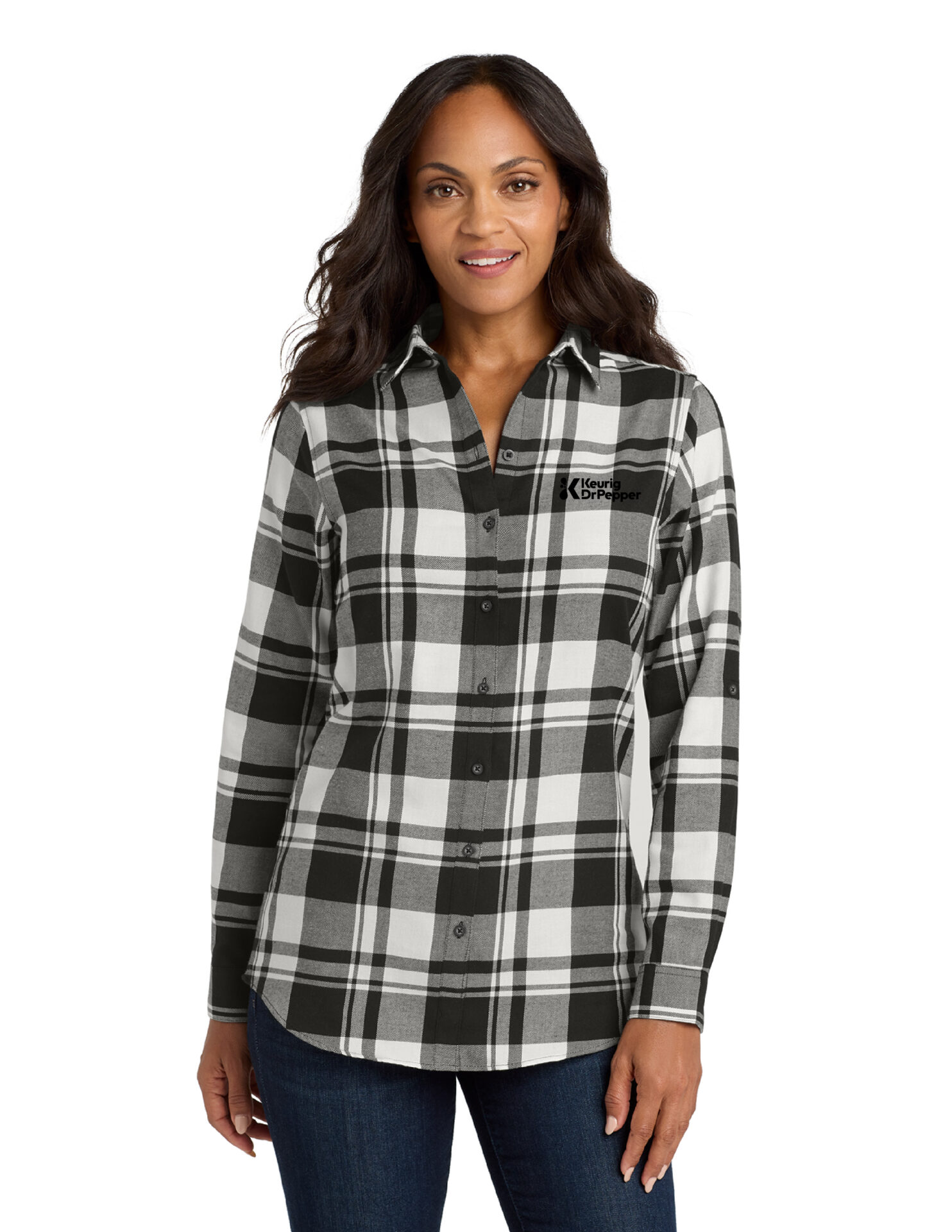 Port Authority Ladies Plaid Flannel Tunic