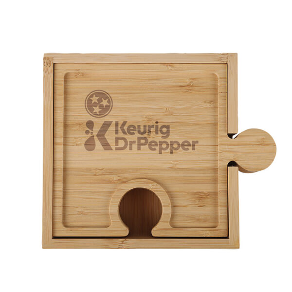 Bamboo 6-in-1 Puzzle Cheese Board Set - Image 2
